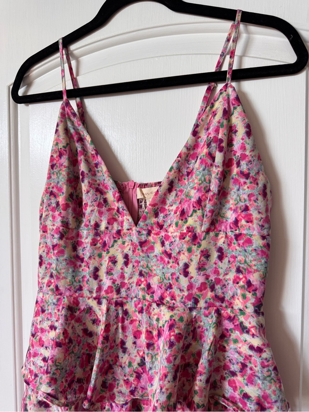 Floral Tiered Midi Dress in Pink - Picture 3 of 6